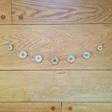 Camomile Daisy Chain Garland - stained glass - floral - daisy - glass flower - eco friendly 