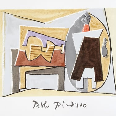 Nature Morte a la Guitare et Pulcinella by Pablo Picasso, Marina Picasso Estate Lithograph Poster 
