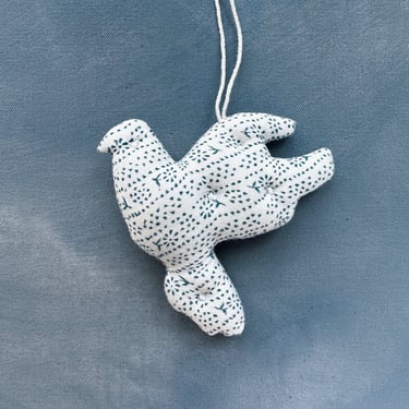 Peace Dove Ornament, Calico Stripe Lake