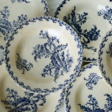Matched Transferware Soup Bowl  set of 8