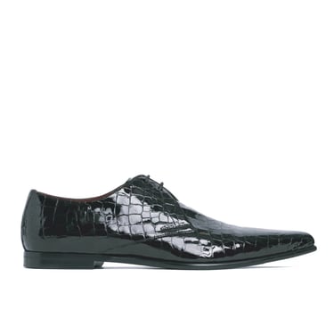 Dolce & Gabbana Achille Croc Embossed Derby Men