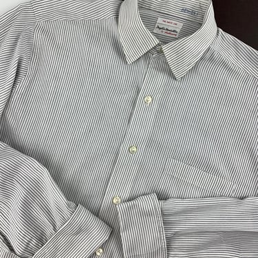 Vintage 1960's Dress Shirt - Dayton's Men's Store by Hathaway - French Cuffs - Medium Weight Pinstripe Cotton - Men's Size Medium 15-1/2 33 