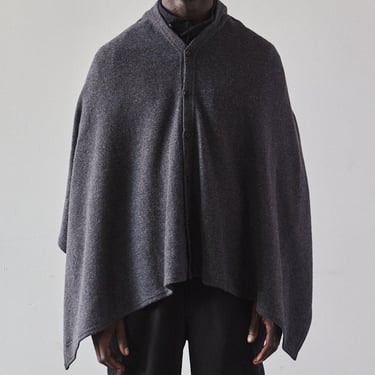 Engineered Garments Button Shawl, Heavy Charcoal Wool