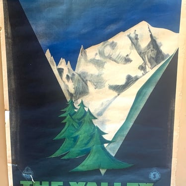 Original Vintage ENIT Travel Poster For The Aosta Valley Italy La Vallee d'Aoste 1930s 