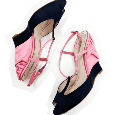 Miu Miu S/S 2009 pink satin wedge heels