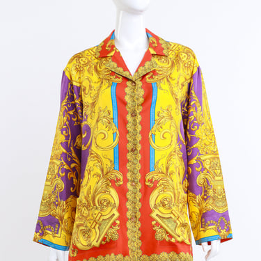 Baroque Printed Silk Blouse