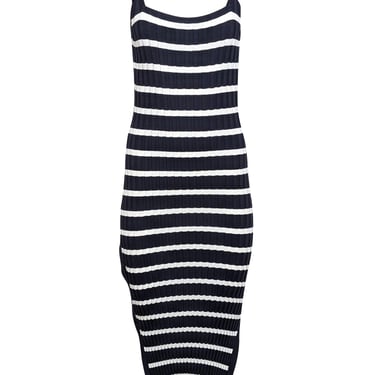 Solid & Striped - Navy & White Striped Ribbed Dress Sz S