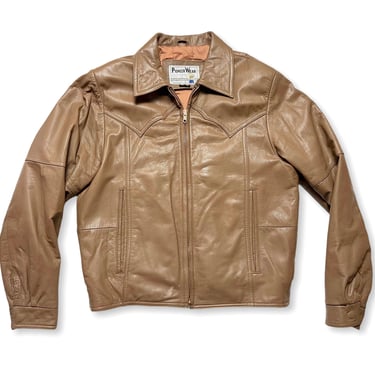 Vintage PIONEER WEAR Leather Western Jacket ~ size 40 ~ Bomber / Biker / Motorcycle ~ Cowboy / Rockabilly 