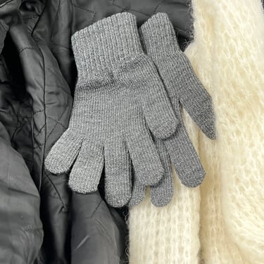 Cozy Wool Knit Gloves - Graphite