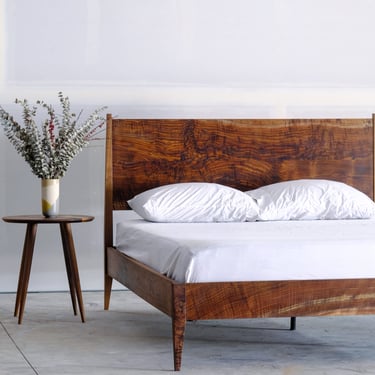 Mid Century Modern Platform Bed / Solid Wood Storage Bed / Walnut King Size Bed / Bed No.4 / Made To Order 