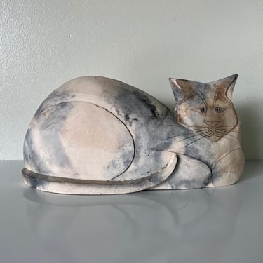 1980 Mary Gates Dewey Studio Art Cat Pottery  Sculpture. 
