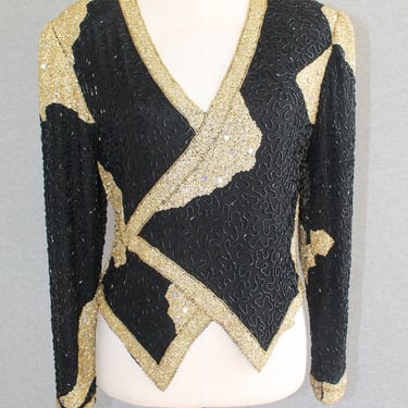 Beaded - Trophy top - Sparkle - by Judith Ann Creations - Marked size S 