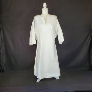 NEW! Lucy Wild White Shift Dress Long Sleeve Frock 100% Cotton Designer Medium 