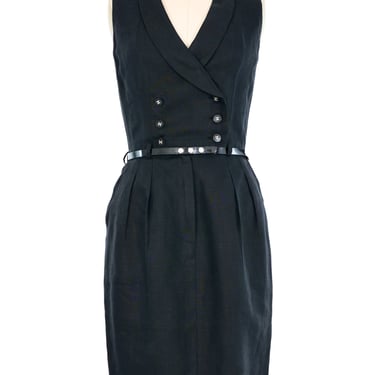 1996 Chanel Black Linen Dress
