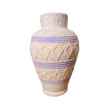 Postmodern Contemporary Pastel Textured Chalk-Ware Vase 