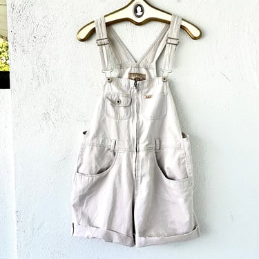 Vintage 90s Express Zip Up Overalls 1990s Cargos Overall Cutoff Shorts 