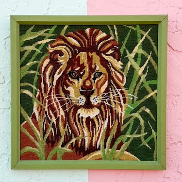 Lion Needlepoint Art