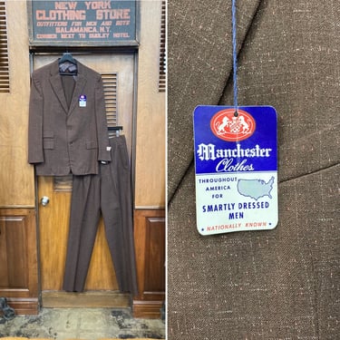 Vintage 1950’s Deadstock Atomic Fleck Wool Rockabilly Suit Jacket Pants Size 37 R, Never Worn, Rockabilly, 1950s, Atomic, Fleck, Wool, Suit 