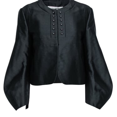 Valentino - Black Bubble Sleeve Bolero Jacket Sz 10