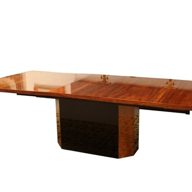Vintage Pietro Costantini Ello Wood Lacquer Postmodern Italian Dining Table 