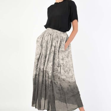 Printed Full Maxi Skirt in OMBRE SAND Only