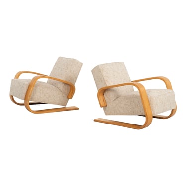 Pair of Alvar Aalto for Artek Tank Chairs Finland 1937