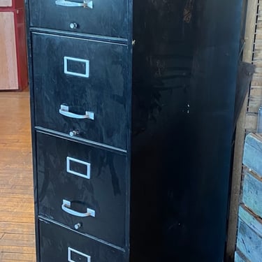 Black Metal 4 Drawers Filing Cabinet