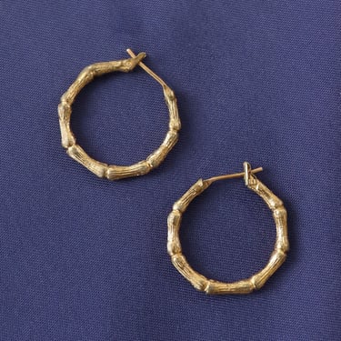 Bamboo Golden Hoops