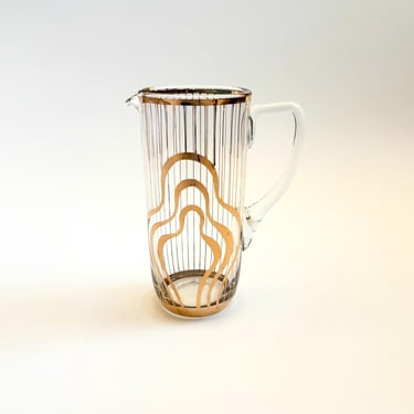 MCM Gold Squiggle Pitcher 