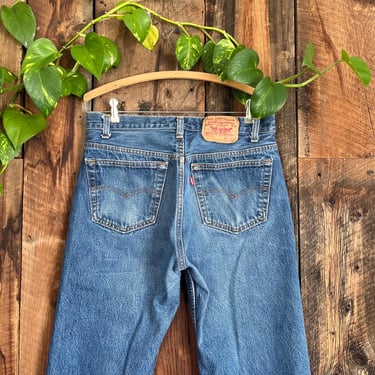 Vintage 80s Levi’s 501 Dark Wash Button Fly Jeans Size 30 waist 