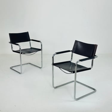 Set of  2 Bauhaus mid century Model MG5 Centro Studi chairs by Mart Stam & Marcel Breuer for Matteo Grassi, 1970s Italy  