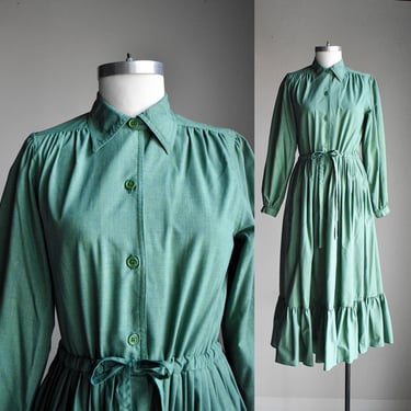 Vintage Green Prairie Dress 