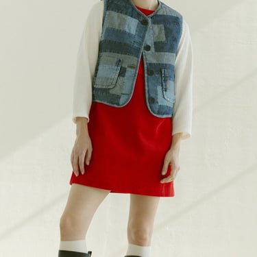 Carleen Reversible Vest - Log Cabin