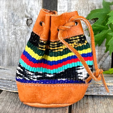 VINTAGE: 1980s - Native Guatemalan Small Coin Woven Bag - Native Textile - Kids Accessories - Boho - SKU 15-E2-00034326 