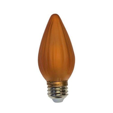 LED Painted  F15 Flame Bulb, Gold or Amber 5.5w 