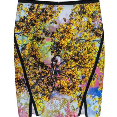 Ted Baker - Bird-in-the-Forest Pencil Skirt Sz 2