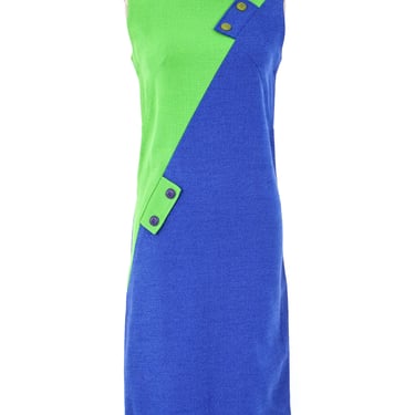 1960's Colorblock Sleeveless Shift Dress