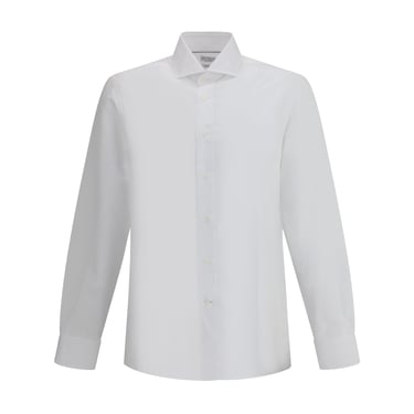 Brunello Cucinelli Men Cotton And Linen Shirt