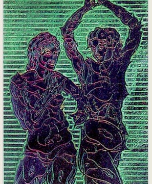 Two Women Dancers by Martin Barooshian 