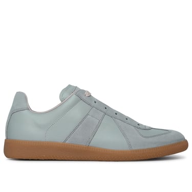 Maison Margiela 'Replica' Green Leather Sneakers Man