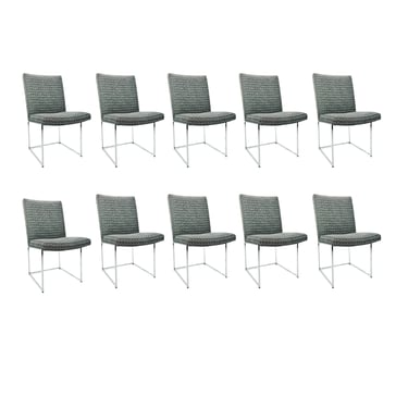 #1507 Set of 10 Milo Baughman Dining Chairs