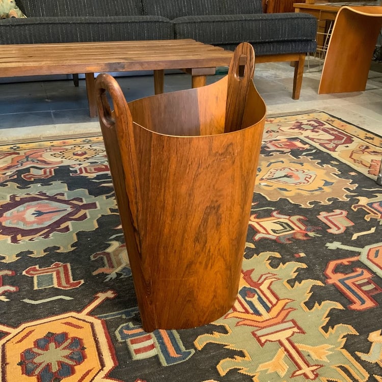 Mid-Century P.S. Heggen Rosewood Wastepaper Bin