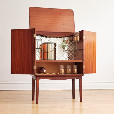 Mid Century Danish Modern Teak Bar Cabinet | Spaced Out Studio | Albany ...