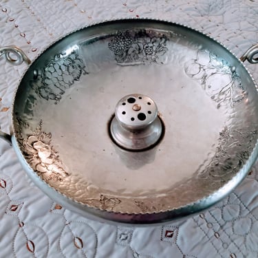 Vintage Nut Bowl Embossed Aluminum Retro bowls 