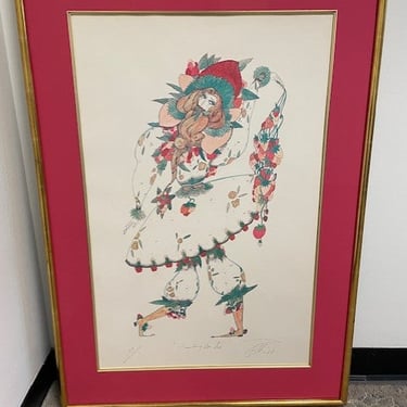 1980's Strawberry Artist Proof Signed Lithograph  EK221-55