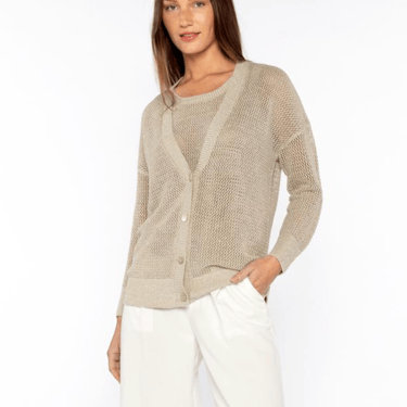 Kinross | Lurex Mesh Cardigan