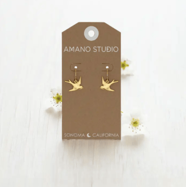 Swallow Bird Drop Earrings