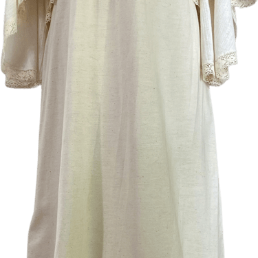 70s Crochet Trim Angel Sleeve Prairie Dress by Oops California