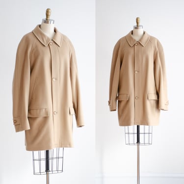 tan cashmere coat 90s vintage Carl Meyer beige wool oversized coat 