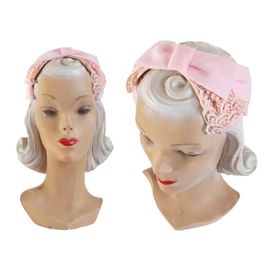 half headband - pink retro half headband - pink retro